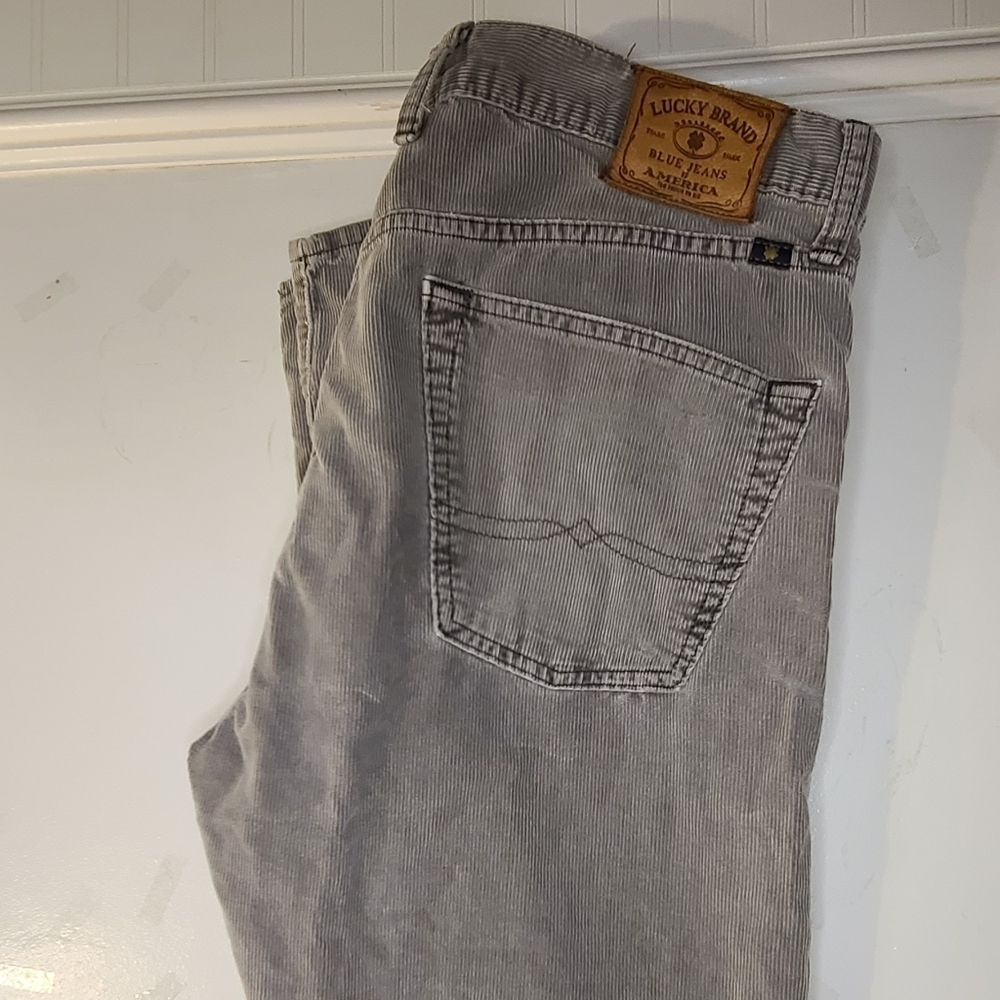 Lucky Brand Men's Charcoal Corduroy Jeans